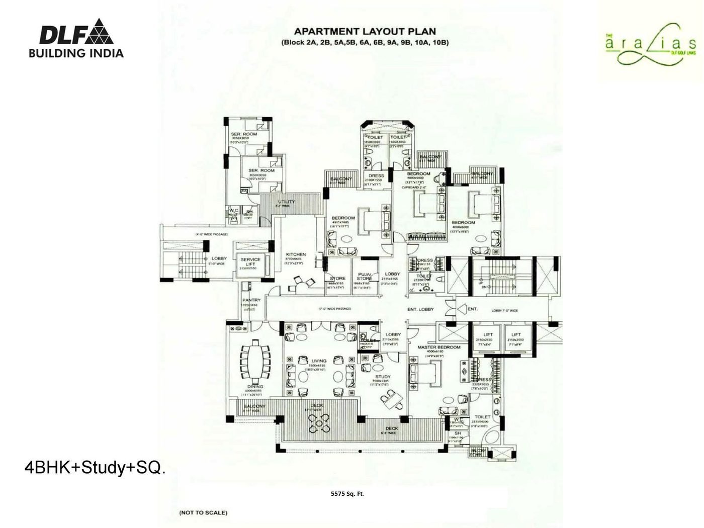4 BHK + Study + SQ