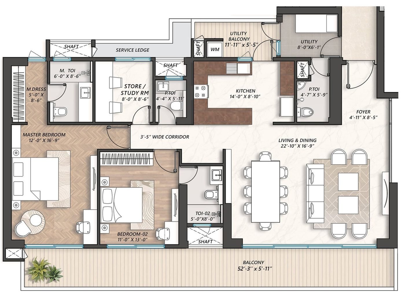 4 BHK — Type C